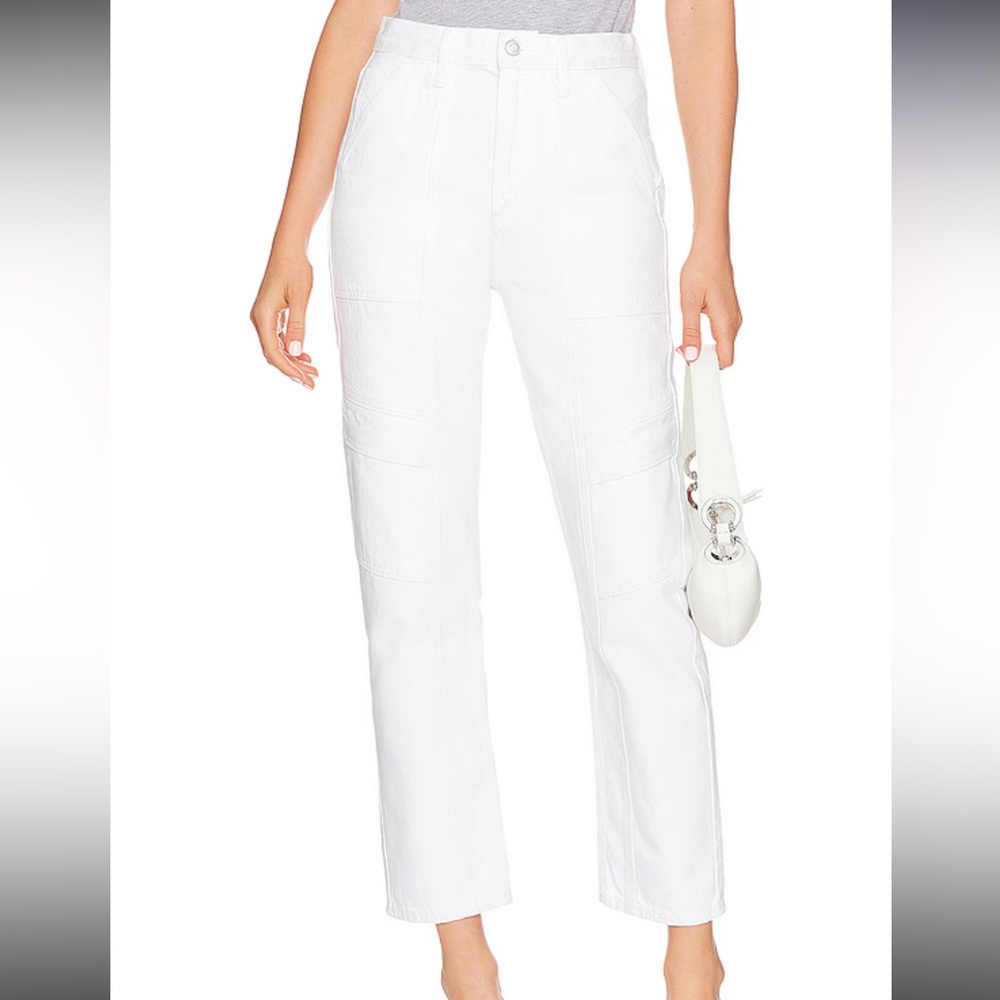 Agolde Cooper Cargo Jeans in Milkshake (white)